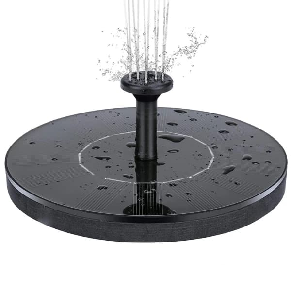 INF Solcelledrevet vandfontæne 16 cm Sort