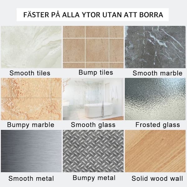 Universaali partahöylien suihkuteline - Valitse väri - Black