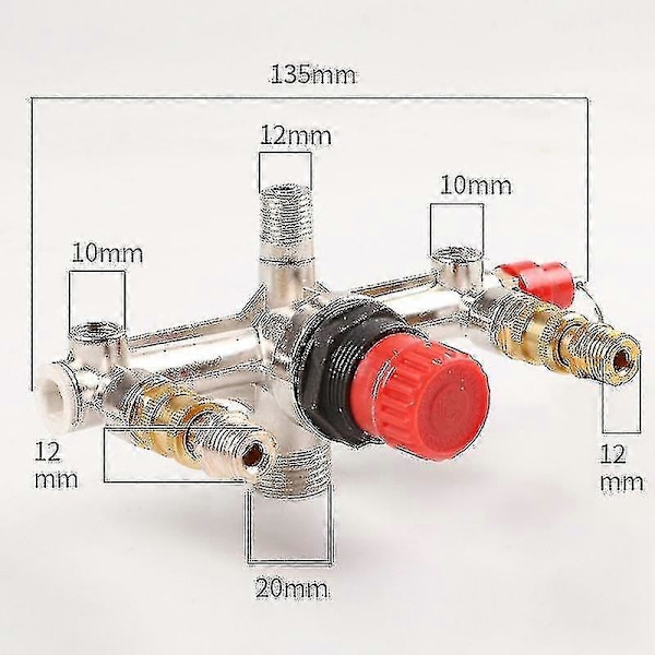 90-120psi Luftkompressor Grenrör Regulator Mätare Tryck Tålig Strömbrytare