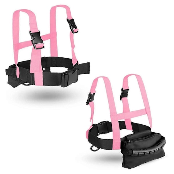 Lasten hiihto-olkaimet aloittelijoille, hiihtoharjoitteluvaljaat, luistelu, lumilautailu jy Pink