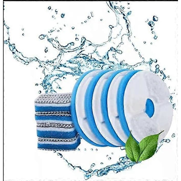 4 stk. Kattefontene Vannfilter, Erstatningsfilter Egnet For 2l Katte- og Hundefontene