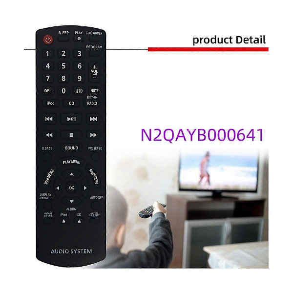 N2QAYB000641 Fjernbetjening til Compact Stereo System SC-HC35 SCHC35 SC-HC35DB SCHC35DB