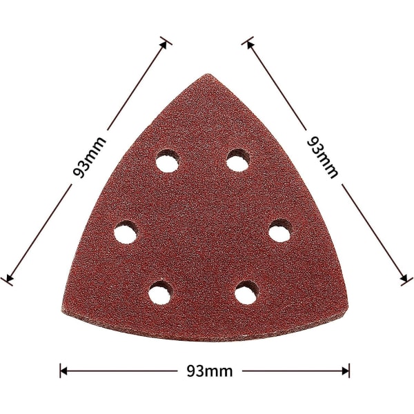 70 Trekanter Krog og Løkke Sandpapir 6 Huller Grit 60/80/120/180/240/320/400 Trekant Sandpapir Sæt Trekant Sander Trekant Sander