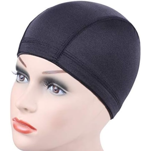 2 pcs Black Dome Cap for Making Wigs Stretchy Hairnets with