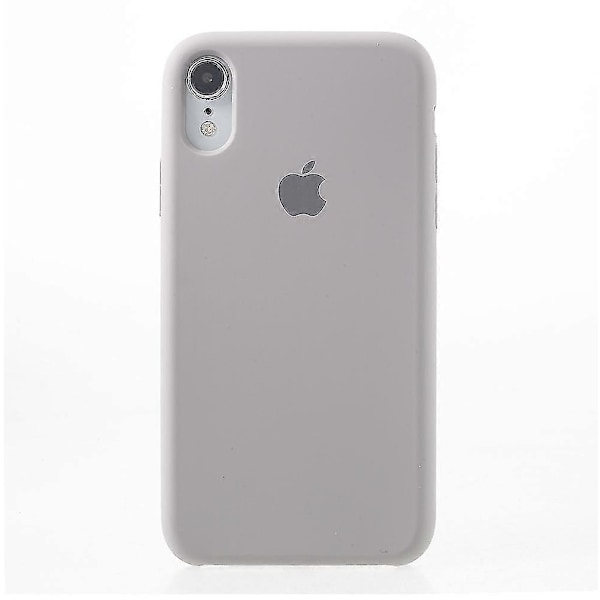 1:1 Skala Silkeslent Solid Silikon Skal för iPhone XR 6.1 tum White iPhone XR 6.1 inch