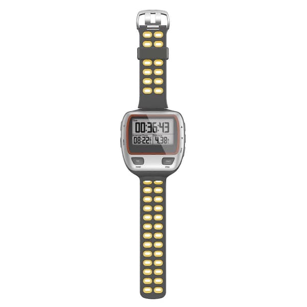 Til Garmin Forerunner 310XT To-farvet Silikone Urrem (Grå Gul) Grey Yellow
