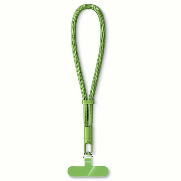 7mm Justerbar Håndledsrem Selvlåsende Telefon Lanyard med Tether Tab, 360-Graders Roterende Krog - Ma Matcha Green