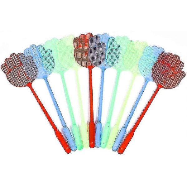 Fly Swatter 10 Pack Fly Swatters Multi-colors Manual Plastic Fly Swatter Set