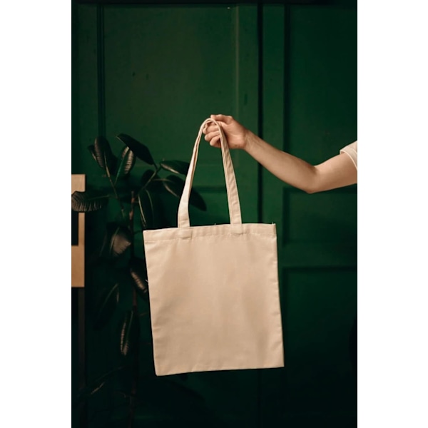 Premium Bomullsväska, Miljövänlig Shoppingväska, Canvas, Återanvändbar Matkasse i Tyg, Extra Stark Dubbelsydd Grey