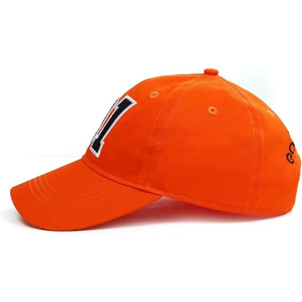 Orange Baseball Cap, General Lee 01, Good OL, med Broderi