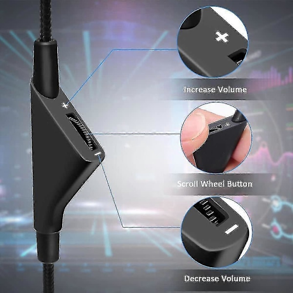 Erstatnings A10 Kabel Kompatibel Med Astro A10 Headset, Qjyth A10 Inline Volume Lydkabel Til Astro A10/a40/a40tr Gam