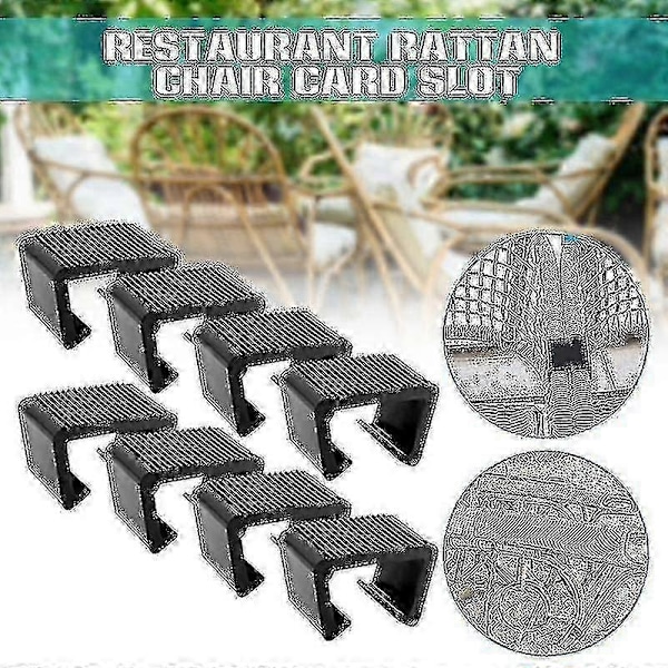 Holdbare Udendørs Rattan Stol Klemmer - 8 Pak Rattan Møbelklips Card Slot 4.3cm