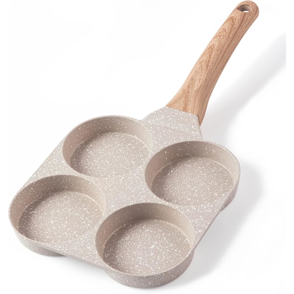 Äggpanna Omelettpanna, 4-kopps Nonstick Granit Omelettstekpanna - Pannkakspanna och Hälsosam Äggkokare Lämplig för Gasspis & Induktionshäll