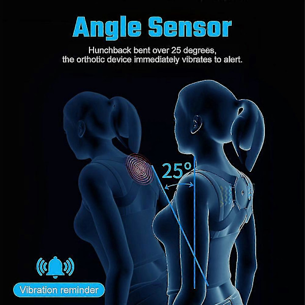 Smart Sensor Vibration Smart Hållningskorrigerare, Ryggstöd för Barn