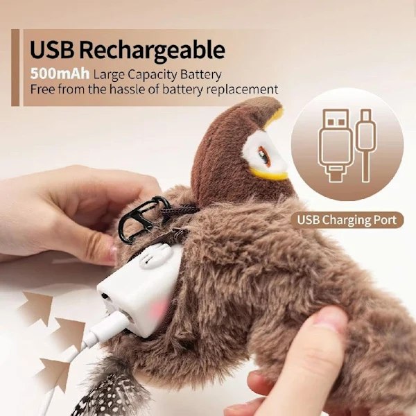 Electronic Interactive Flying Bird - Perfect Toy for Cats