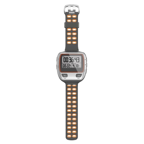 Til Garmin Forerunner 310XT To-farvet Silikone Urrem (Grå Gul) Grey Orange