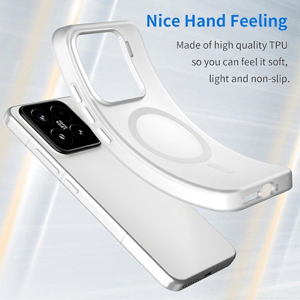 For Xiaomi 15 Deksel Kompatibelt med MagSafe TPU PC Slim Matt Gjennomsiktig Telefondeksel - Gul Yellow