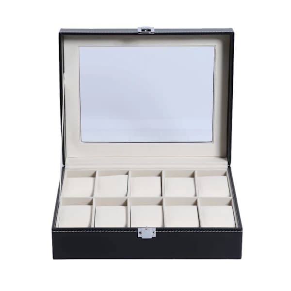 Lyxig Klockbox / Watch Box / Urbox / Urboxar för 10 klockor svart