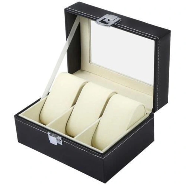 Klockbox - Klokkeeske / Eske for 3 klokker Svart