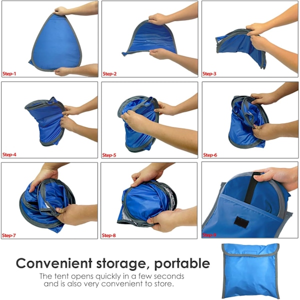Pop Up Strandtält, Portabelt Mini Personligt Solskydd UV-skydd, Ansikts- och Huvudskyddstält, Mini Strand Solskydd