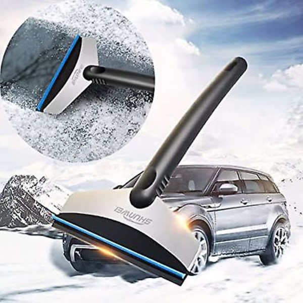 Bil isskrape pisk bil isskrape snøbørste stor og tykk børstehode snømann for bil 18,5*14CM
