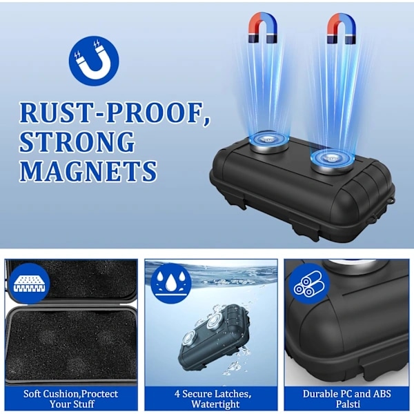 Magneettinen avainlokero, magneettinen avaimenpidike auton alle, piilota avain magneettinen auto vedenpitävä avaimenpidike avaimenpiilo