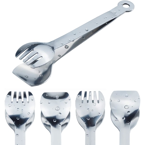 Mini Serveringstänger 15 cm Rostfritt Stål Små Aptitretare Tänger, Set om 4 (Spegelpolerade)