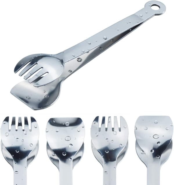 Mini Servertang 6 Tommer Rustfrit Stål Små Appetittang, Sæt af 4 (Spejlpoleret)
