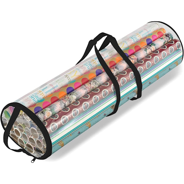 Julesylinder Gavepapir Oppbevaring Klar Veske Gavepapir Organiserer Jul Ryddig – Oppbevarer Kuler Glitter Lys black