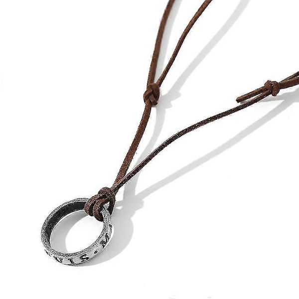 Filmspill Uncharted 4 Halskjede Nathan Drake Cosplay Ring Lærkode Antikk Vintage Anheng Smykker Prop