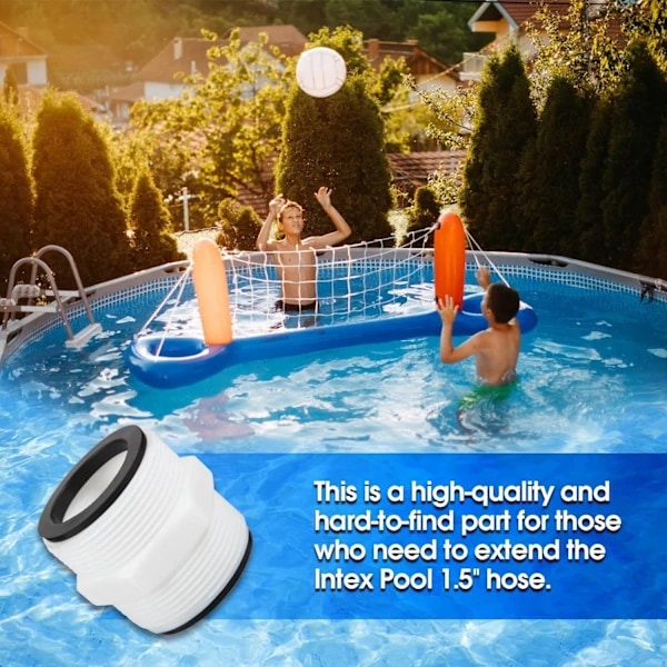 38 mm Poolkoblingssett for Intex Coleman 38 mm Slangetilkobling, Poolslangeadapter for Intex Pumper for 38 mm Poolslange