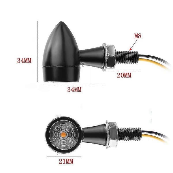 Modificeret motorcykel LED blinklys mini front blinklys universal til Harley Kawasaki Suzuki