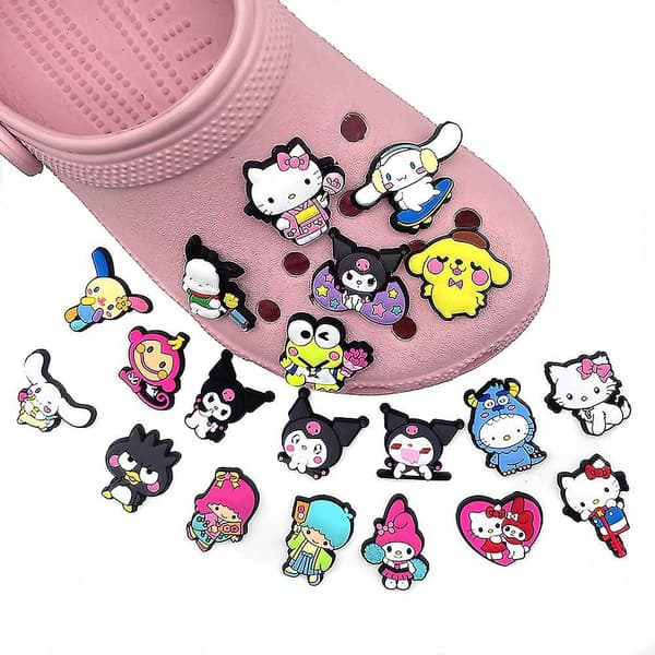 20 st/set Sanrio Sko Berlocker, Croc Träskor Dekoration För Kvinnor Barn Flickor