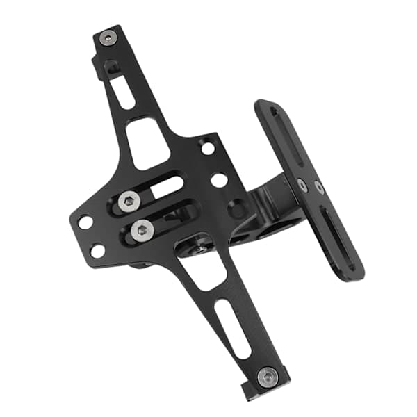 Universal Motorcykel Nummerpladeholder CNC Aluminiumlegering Justerbar Sort, AB