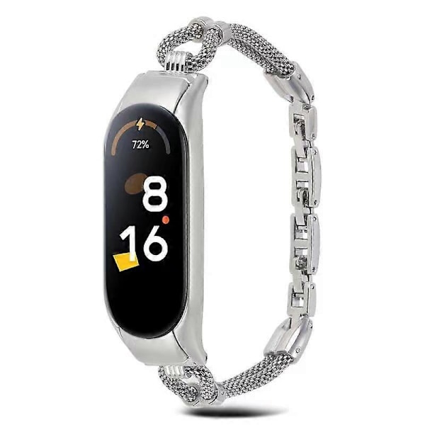 För Xiaomi Mi Band 7 Klockarmband Silver