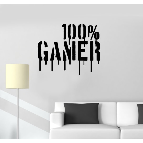 Spelare Hörlurar Videospel Gaming Vinyl Dekal 20*16.5\"