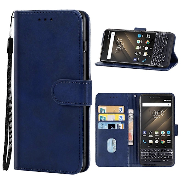 Blackberry KEY2 Nahkainen Puhelinkotelo Blue
