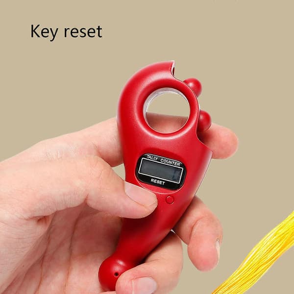 Digital Perleteller Bøn Digital Tasbih Bærbar Bønneperleteller Gave White