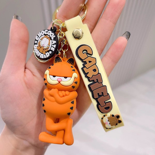 Piirretty Anime Garfield -avaimenperä, Ihastuttava Reppupendantti, Luova Yhdistelmä Hold your chest