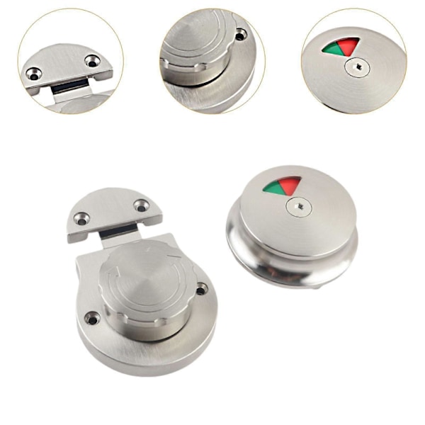 Badrumsdörrlås Dead Bolt Sekretess Partition Dörrlås för Toaletter Hotell Silver Silver