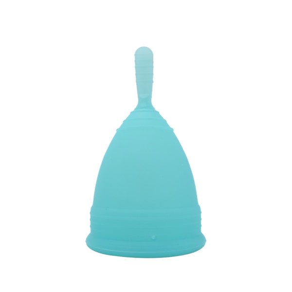 Menstrual Cup, (L - Turquoise) Medical Grade Silicone, Soft,