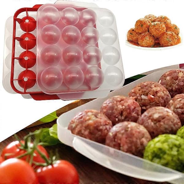 1 Sæt Kødboldsske-Form Transparent Dæksel Non-Stick PP Hjemmelavet Fyldte Kødbolde Maker Bageudstyr
