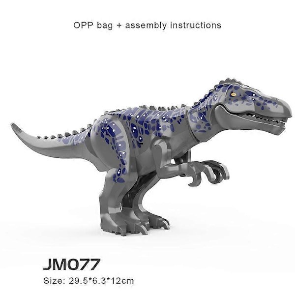 Til børn Stor Fuld størrelse Rex Indominus Dinosaur Figur Byggeklodser Legetøj Gave JM077