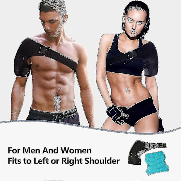 Skulder Ispose Kuldebehandling - Rotator Cuff Kuldebehandling, Genanvendelig Opvarmet Kølende Kompressionsbandage, Smertelindring Skulder