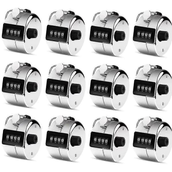 12-pack Handräknare 4-siffrig Varvräknare 12PCS