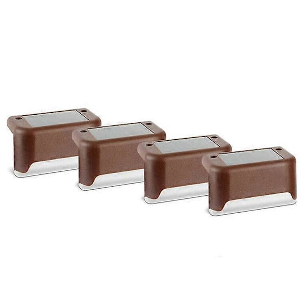 Solcelledrevet LED Dekkslys Utendørs Sti Hage Trapper Trinn Gjerde Vegglampe Hjem 8pcs