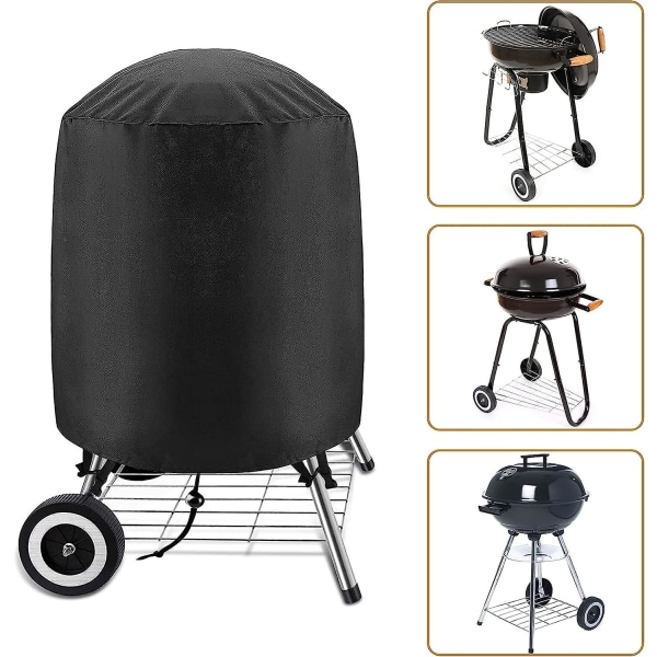 Rund grillöverdrag Skyddande överdrag för grill BBQ trädgård kolgrill 7070cm