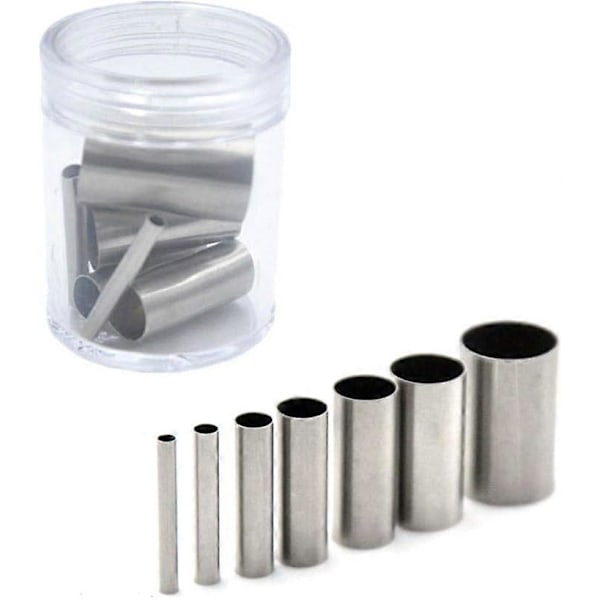 Lerskärverktyg, 7 st Hål Hollow Punch Cutter Set Rostfritt Stål Indragning Rund Cirkelformade Skärverktyg Form Keramik Prick