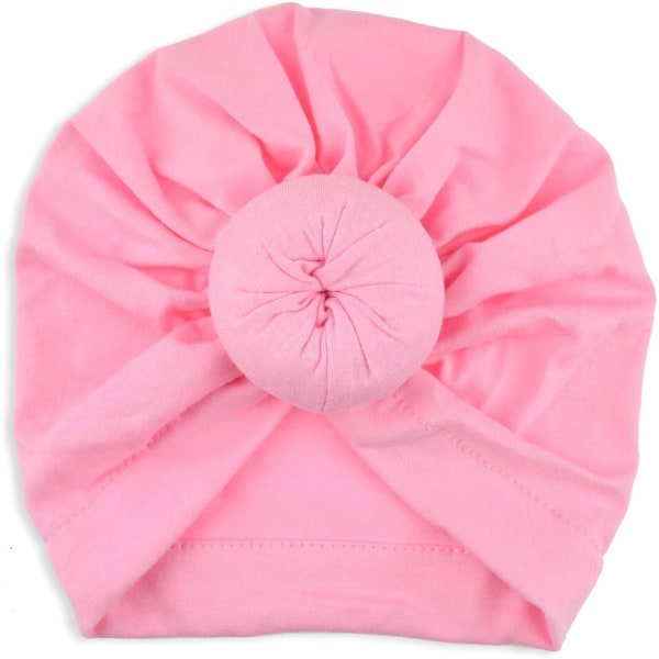 5 Styk Baby Turban Nyfødte Beanies Huer Sløjfer Sød Elastisk