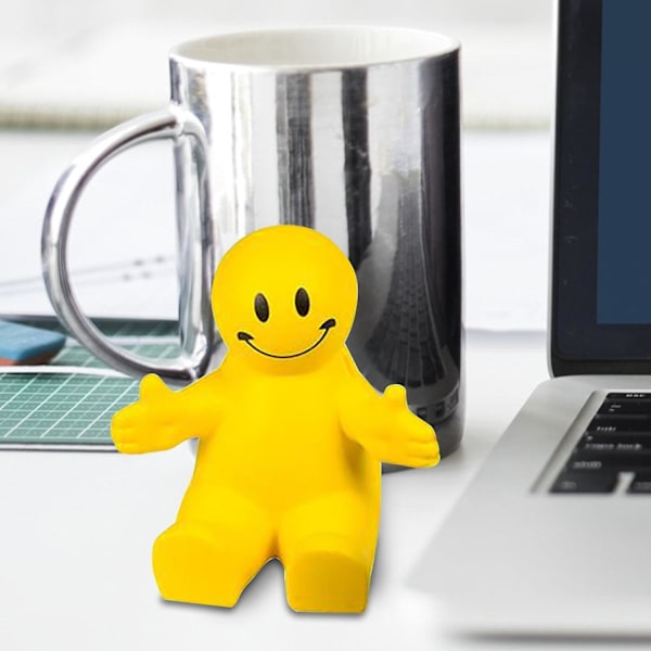 4 Tum Squeeze-bar Smile Mobilhållare, 3-pack, 2-i-1 Smartphone-ställ, Stressreducerande Fidget Leksak för Barn